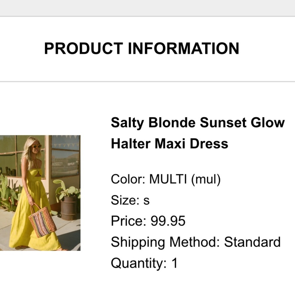 Billabong x The Salty Blonde Sunset Glow Maxi Dress - Small